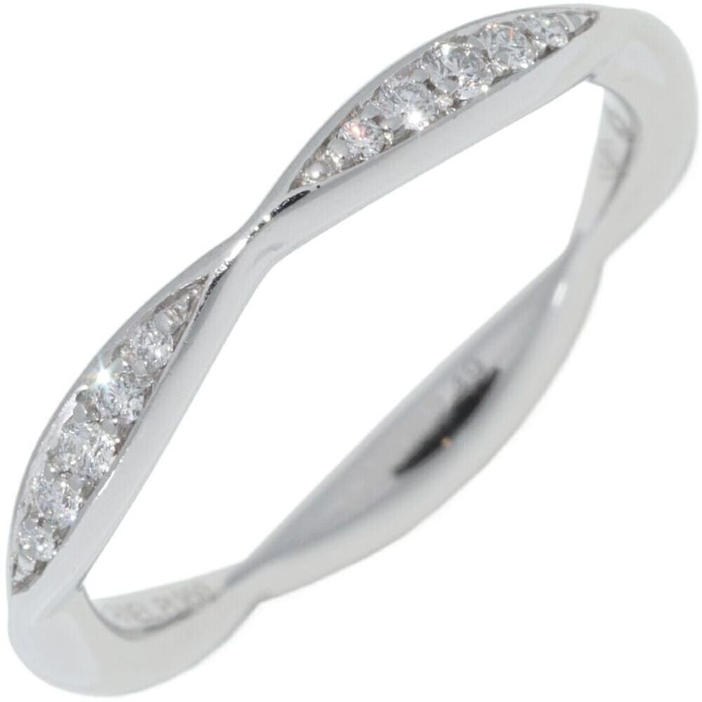 Chanel Camelia Pt950 Diamond Ring Size 8